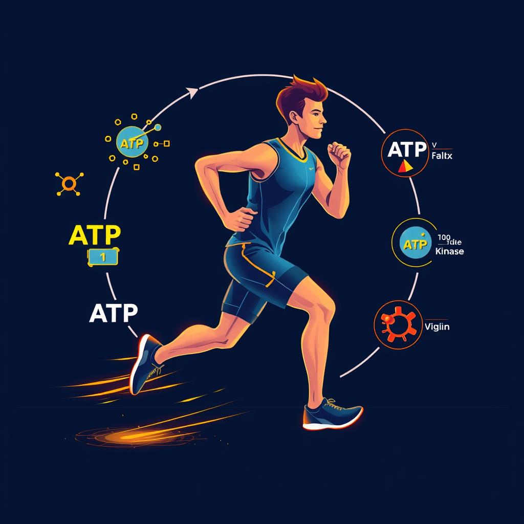 ATP, cycle énergétique, phosphagène, glycolyse, phosphorylation oxydative, créatine, entraînement, nutrition, récupération