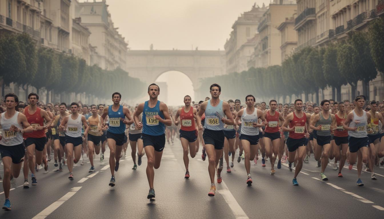 marathon, 42,195 km, histoire du sport, distance marathon, standardisation, Jeux Olympiques 1908