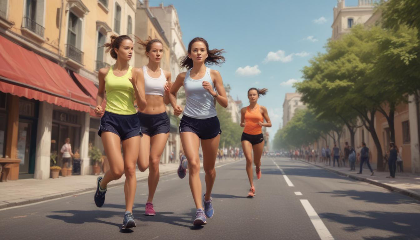 jogging, running, course à pied, différence, entraînement